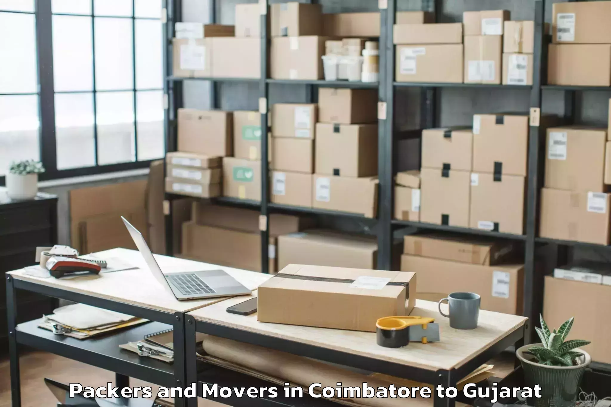 Get Coimbatore to Karjan Packers And Movers